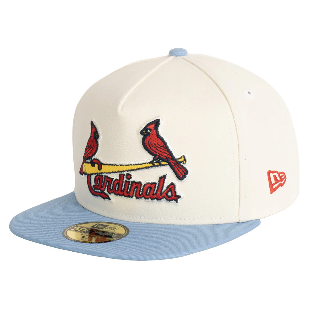MLB St. Louis Cardinals New Era Two-Tone OTC 59FIFTY A-Frame Fitted Hat - Cream