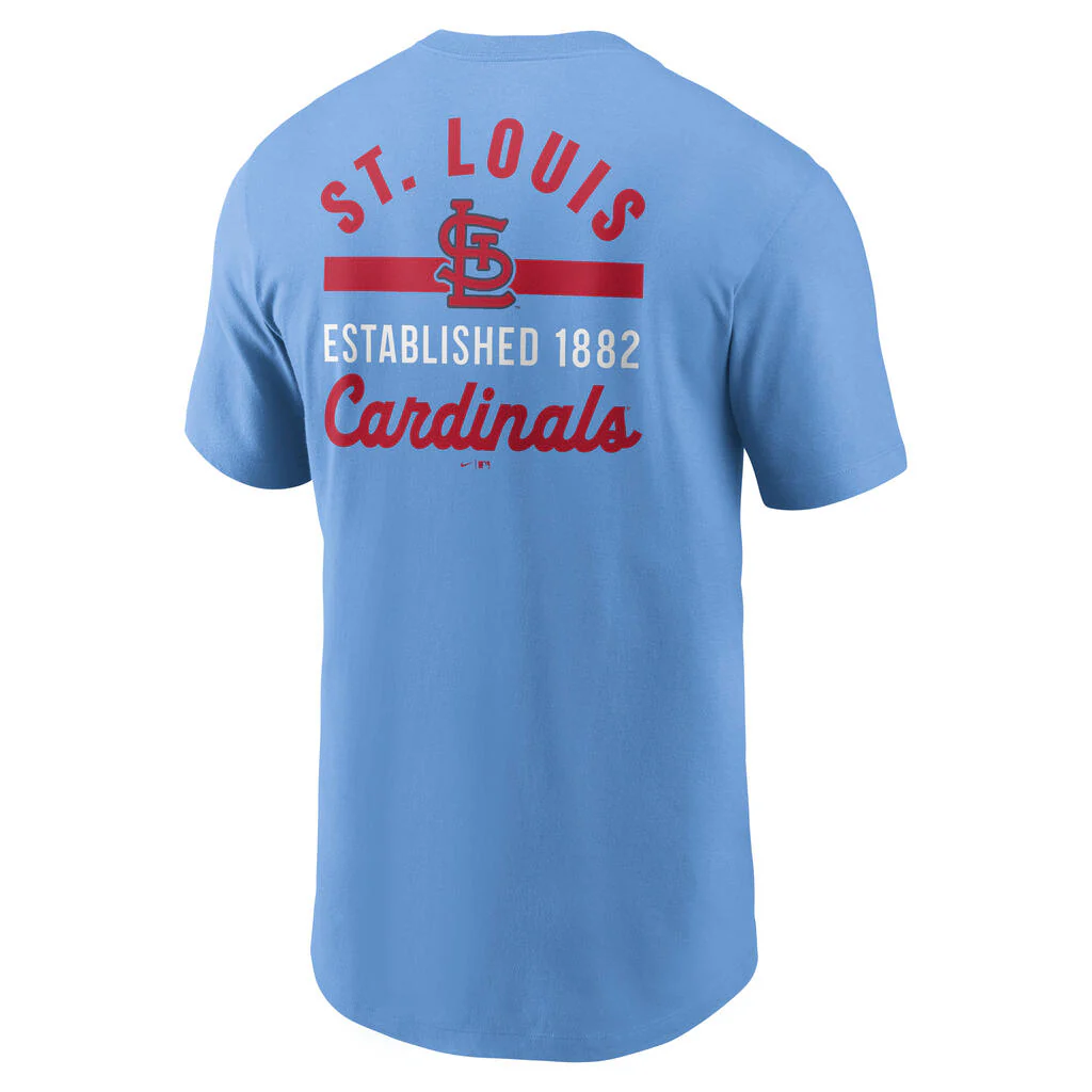 MLB St. Louis Cardinals Nike 2-Hit Cotton T-Shirt - Blue - Image 3