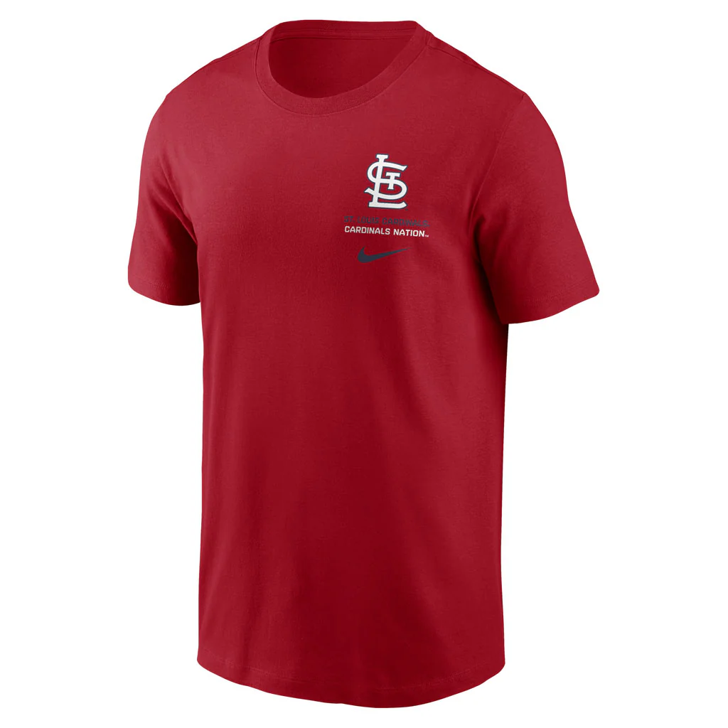 MLB St. Louis Cardinals Nike Two-Hit Cotton T-shirt - Red - Image 2