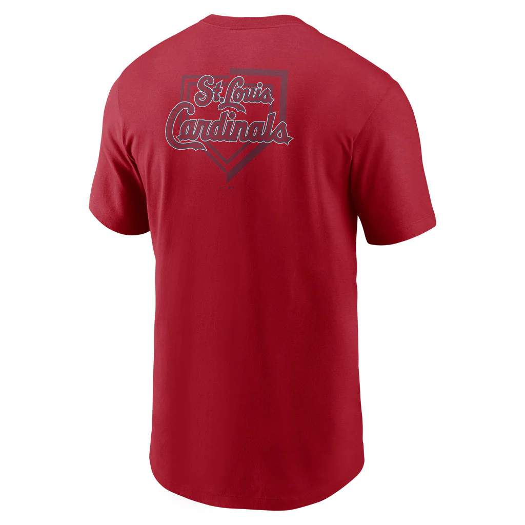 MLB St. Louis Cardinals Nike Two-Hit Cotton T-shirt - Red - Image 3