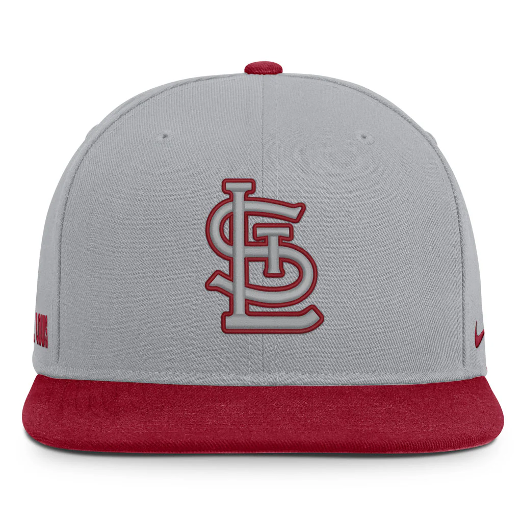 MLB St. Louis Cardinals Nike Two-Tone Primetime Pro Snapback Hat - Graphite - Image 3