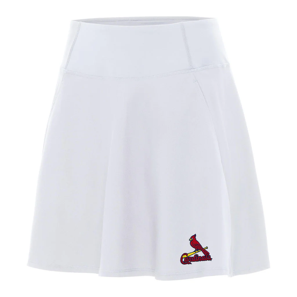 MLB St. Louis Cardinals Women's Antigua Chip Skort - White