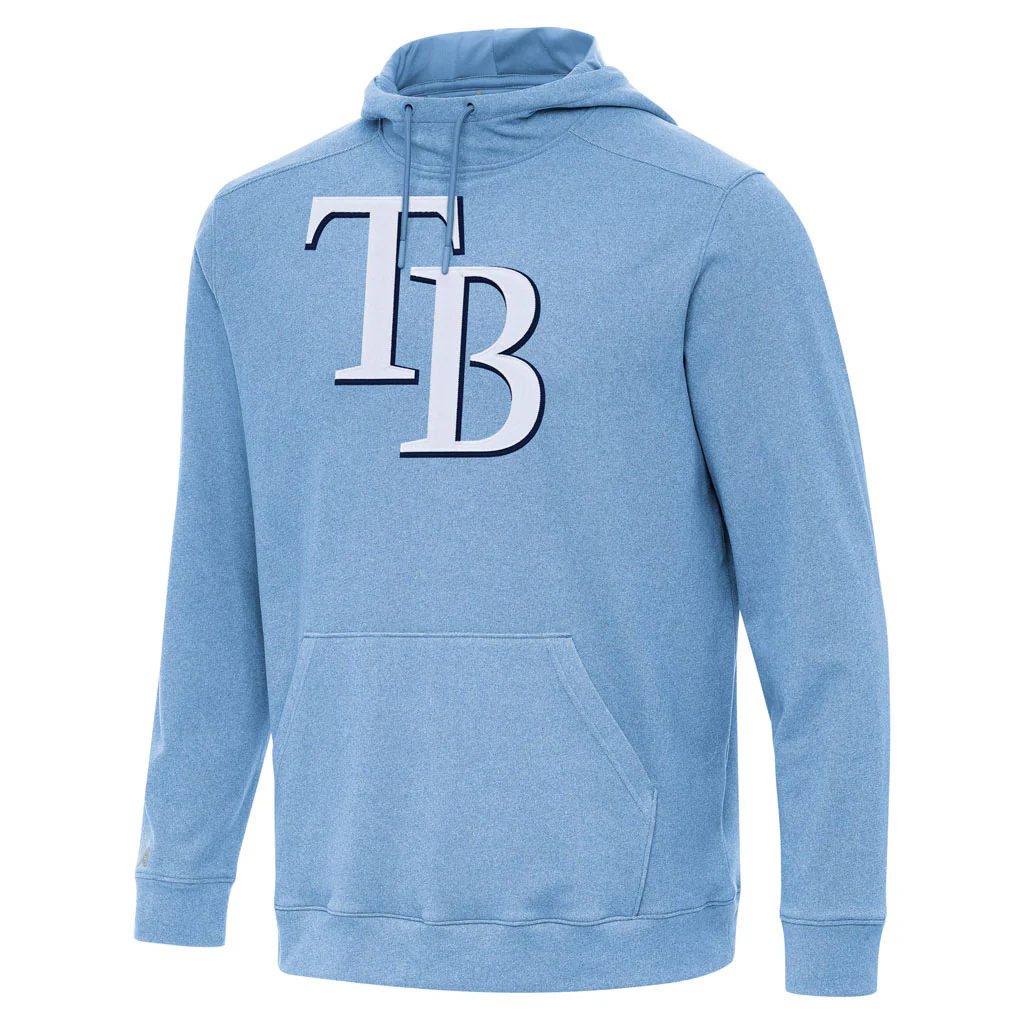 MLB Tampa Bay Rays Antigua Full Front Cloud Pullover Hoodie - Blue