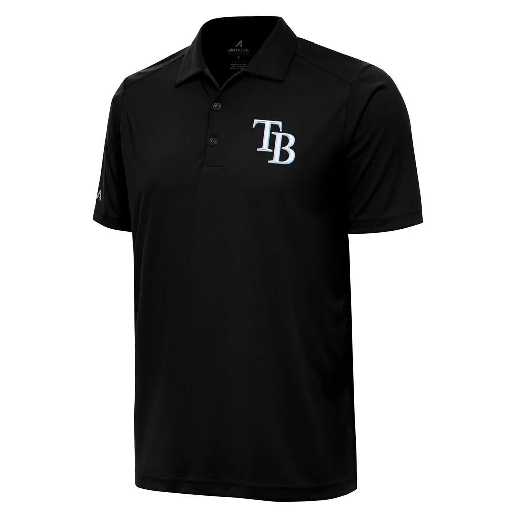 MLB Tampa Bay Rays Antigua Tribute Polo - Black