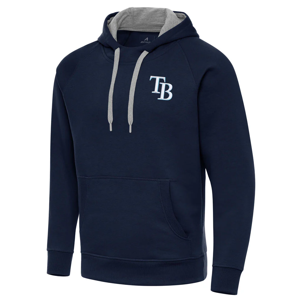 MLB Tampa Bay Rays Antigua Victory Pullover Hoodie - Navy