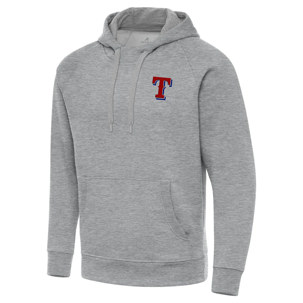 MLB Texas Rangers Antigua Victory Pullover Hoodie - Heather gray