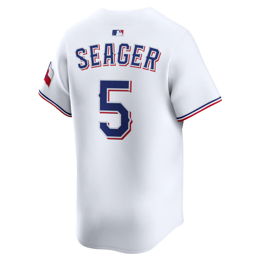 MLB Texas Rangers Corey Seager Nike Home Limited Jersey - White - Image 3