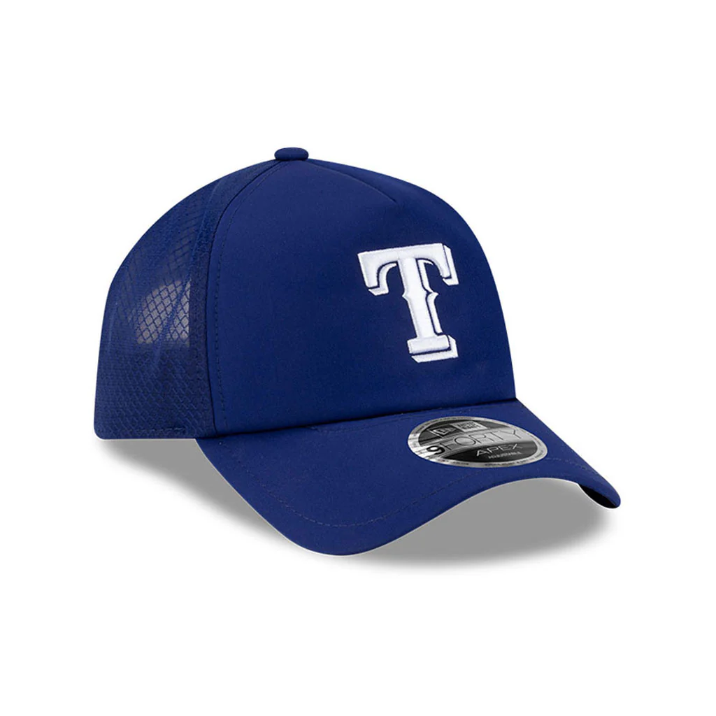 MLB Texas Rangers New Era Batting Practice Apex 9FORTY Snapback Hat - Blue - Image 2
