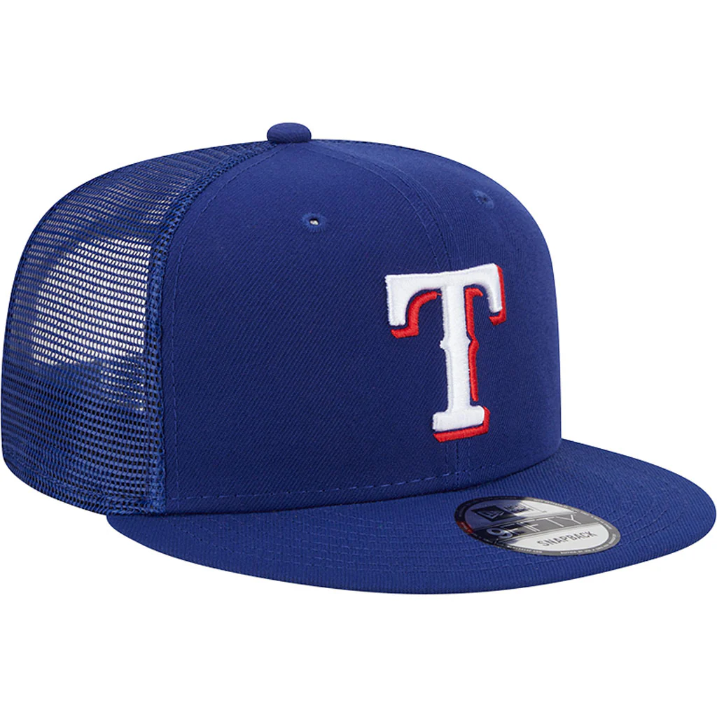 MLB Texas Rangers New Era OTC Trucker 9FIFTY Snapback Hat - Blue - Image 2
