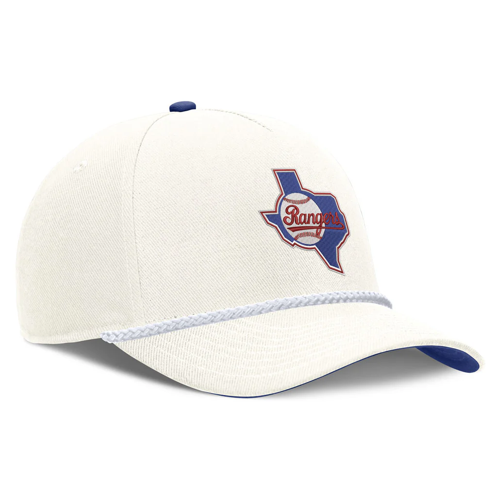 MLB Texas Rangers Nike Rope Cooperstown Adjustable Hat - Cream - Image 2