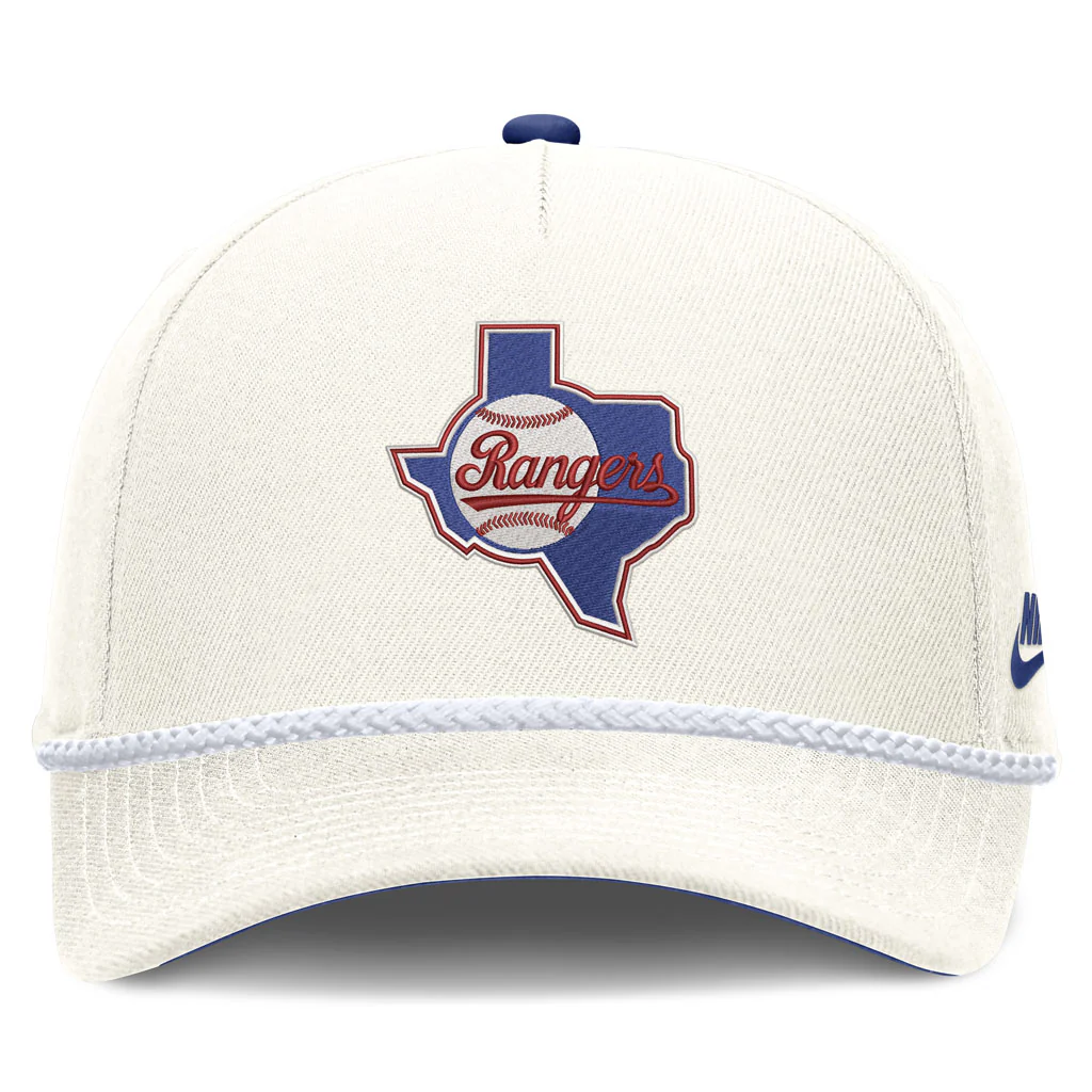 MLB Texas Rangers Nike Rope Cooperstown Adjustable Hat - Cream - Image 3