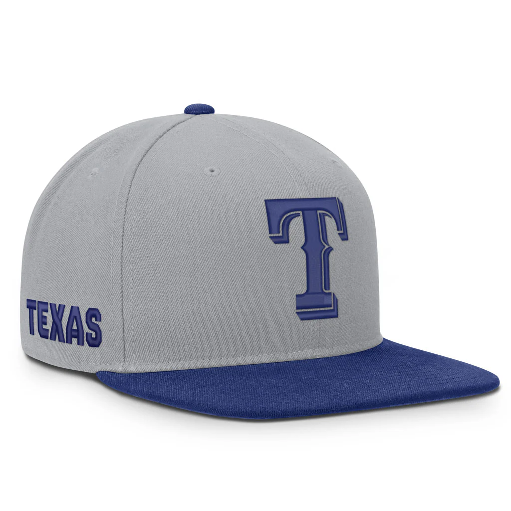MLB Texas Rangers Nike Two-Tone Primetime Pro Snapback Hat - Graphite - Image 2