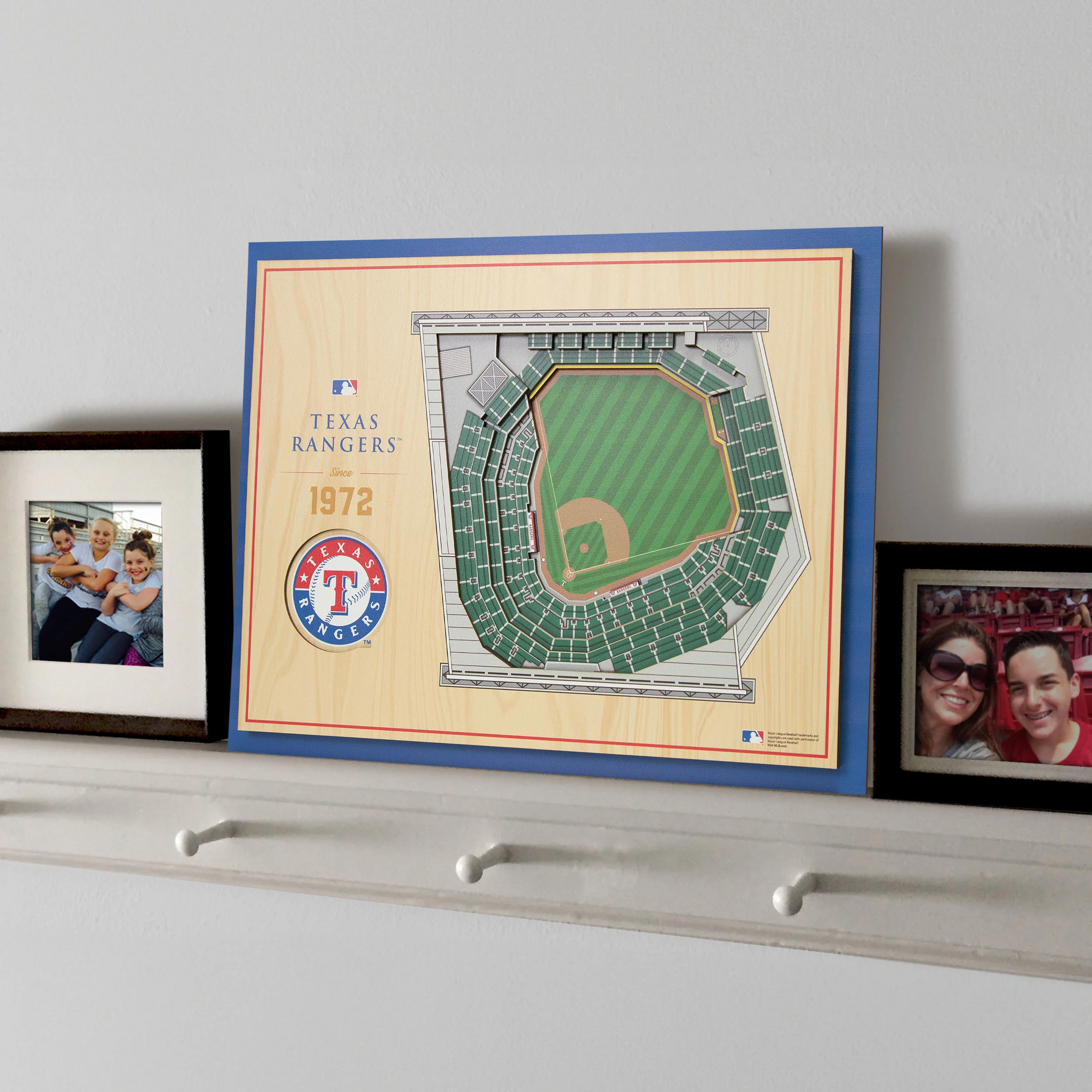 MLB Texas Rangers You the Fan 5-Layer 3D Stadium View Wall Art - Image 2