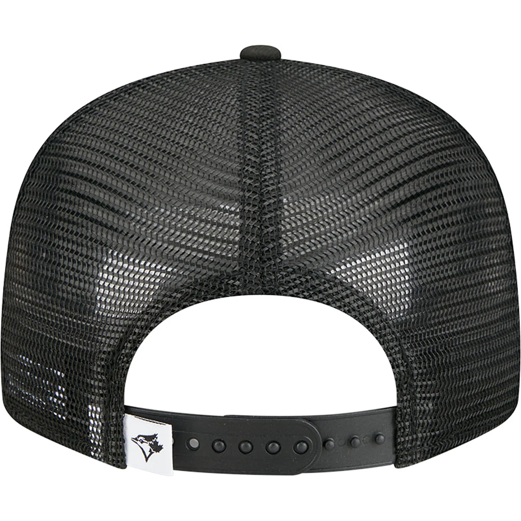 MLB Toronto Blue Jays New Era Black & White Trucker 9FIFTY Snapback Hat - Black - Image 6