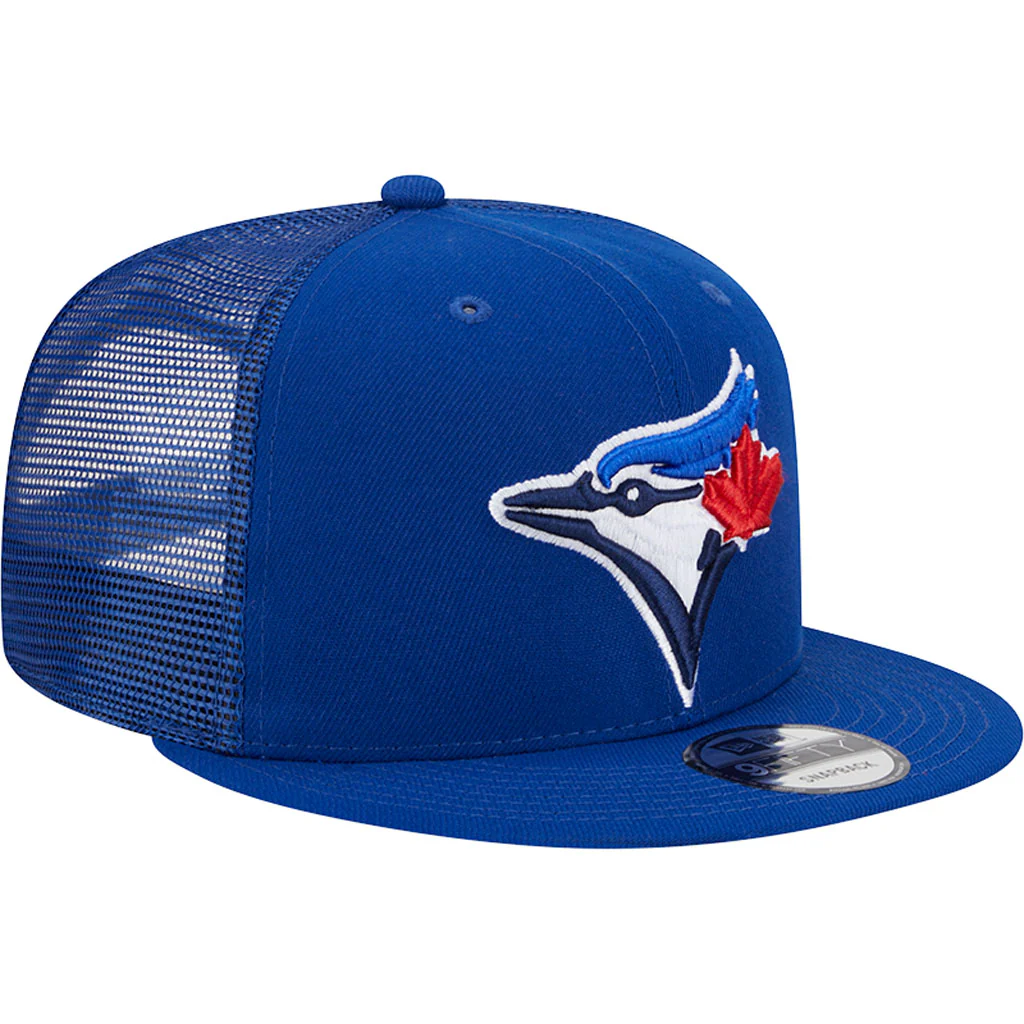 MLB Toronto Blue Jays New Era OTC Trucker 9FIFTY Snapback Hat - Blue - Image 2