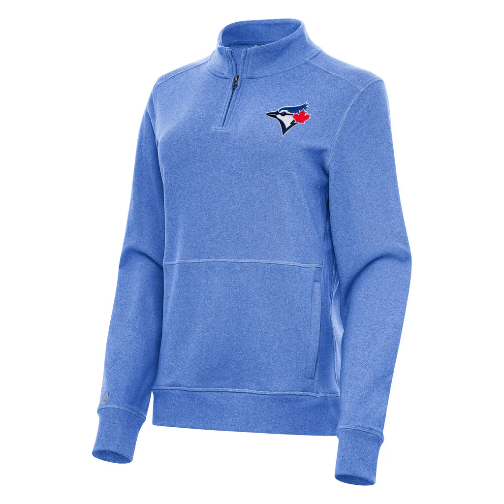 MLB Toronto Blue Jays Women's Antigua Crush 1/4 Zip Pullover Jacket