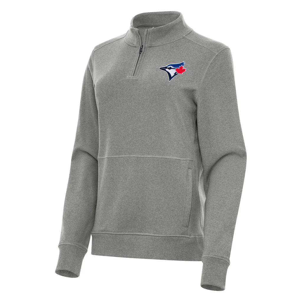 MLB Toronto Blue Jays Women's Antigua Crush 1/4 Zip Pullover Jacket