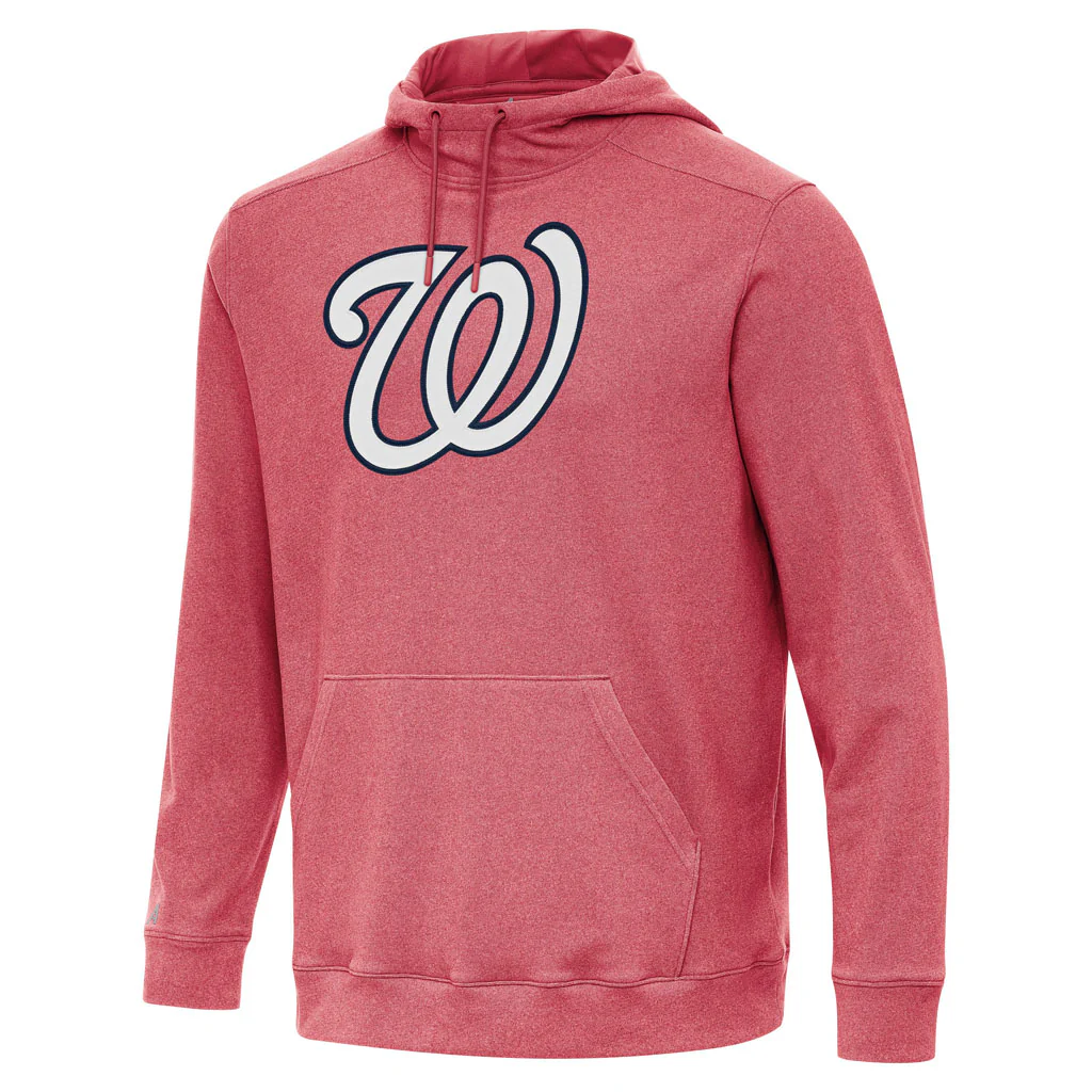 MLB Washington Nationals Antigua Full Front Cloud Pullover Hoodie - Red
