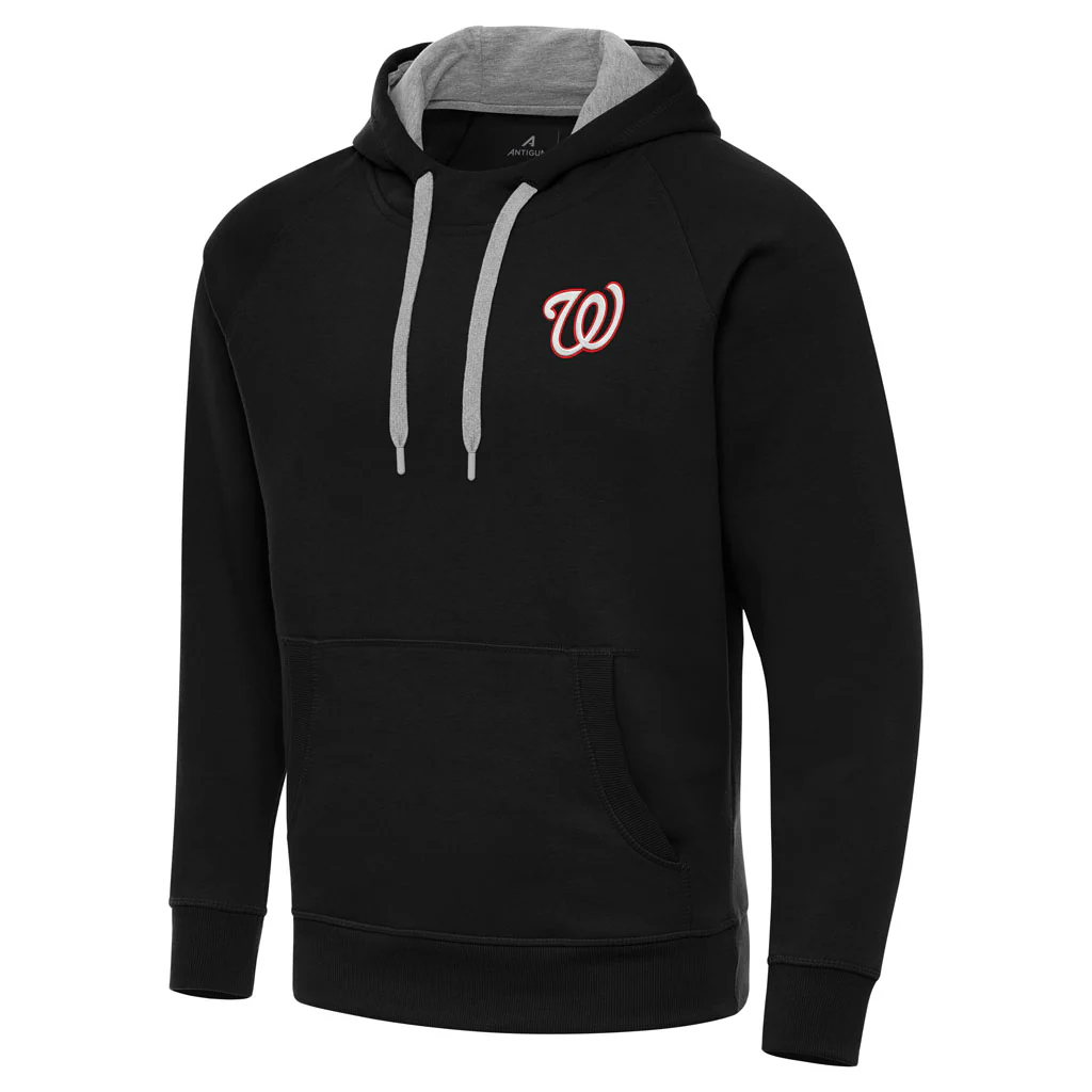 MLB Washington Nationals Antigua Victory Pullover Hoodie - Black
