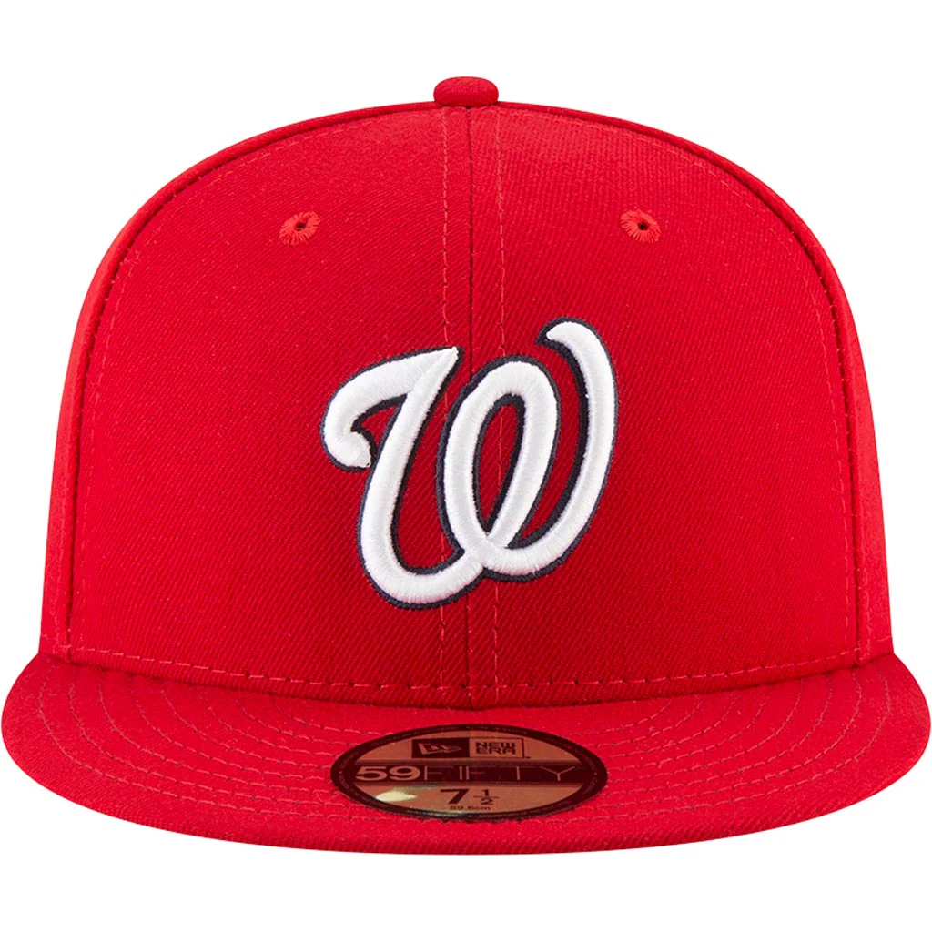MLB Washington Nationals New Era Authentic Collection Home On-Field 59FIFTY Fitted Hat - Red - Image 3