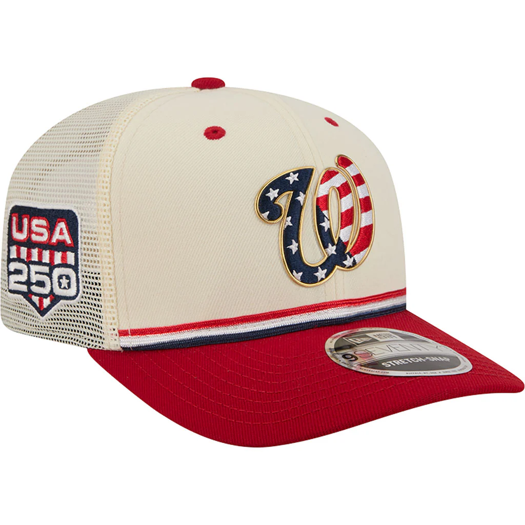 MLB Washington Nationals New Era 2026 4th of July 9SEVENTY Stretch Snapback Hat - Cream - Image 2