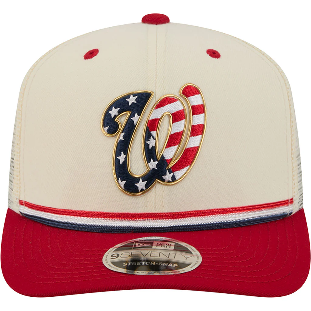 MLB Washington Nationals New Era 2026 4th of July 9SEVENTY Stretch Snapback Hat - Cream - Image 3
