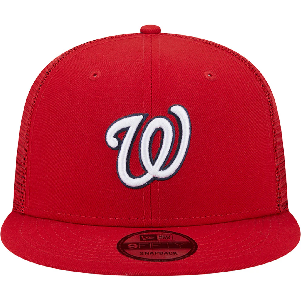 MLB Washington Nationals New Era OTC Trucker 9FIFTY Snapback Hat - Red - Image 3