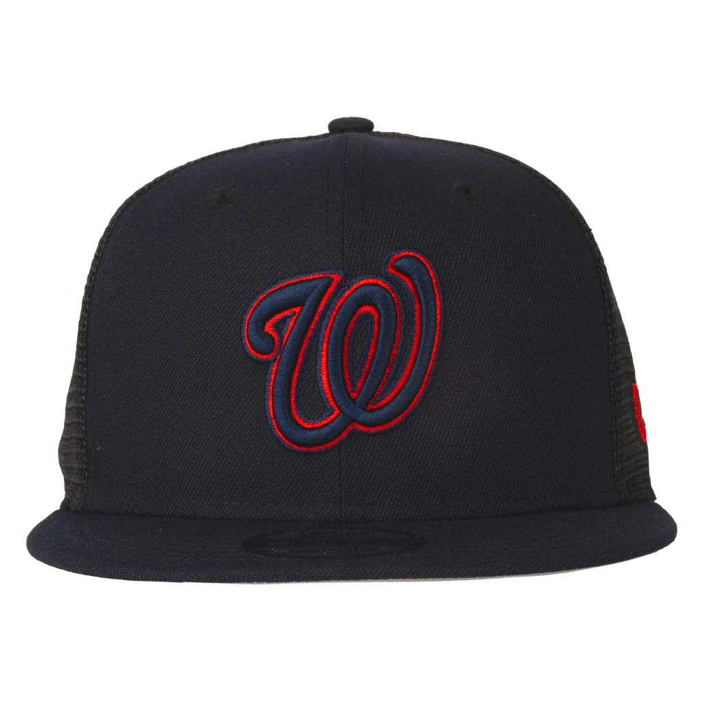 MLB Washington Nationals New Era Shadowline 9FIFTY Snapback Trucker Hat - Navy - Image 2