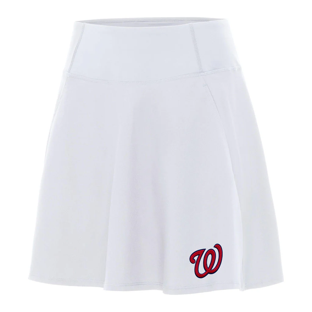 MLB Washington Nationals Women's Antigua Chip Skort - White