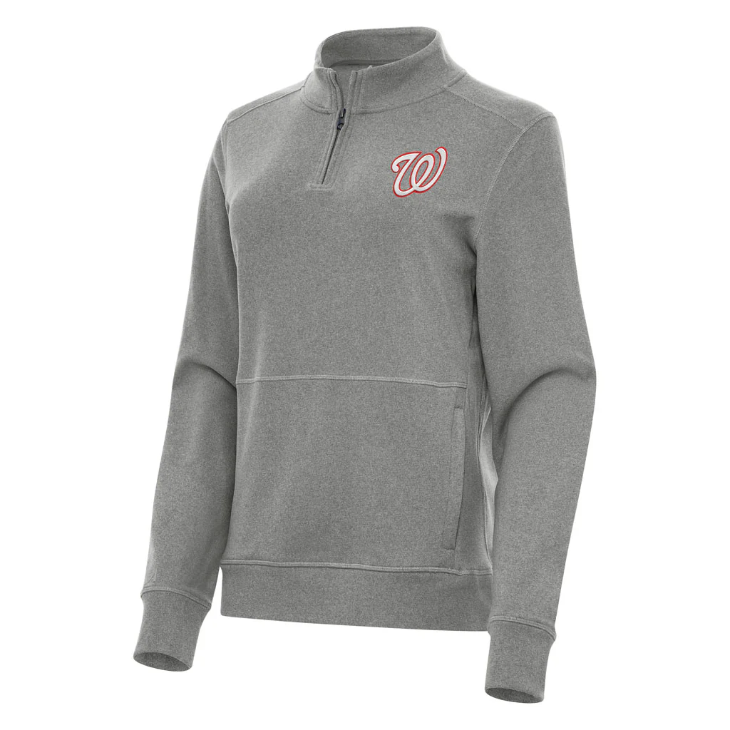 MLB Washington Nationals Women's Antigua Crush 1/4 Zip Pullover Jacket