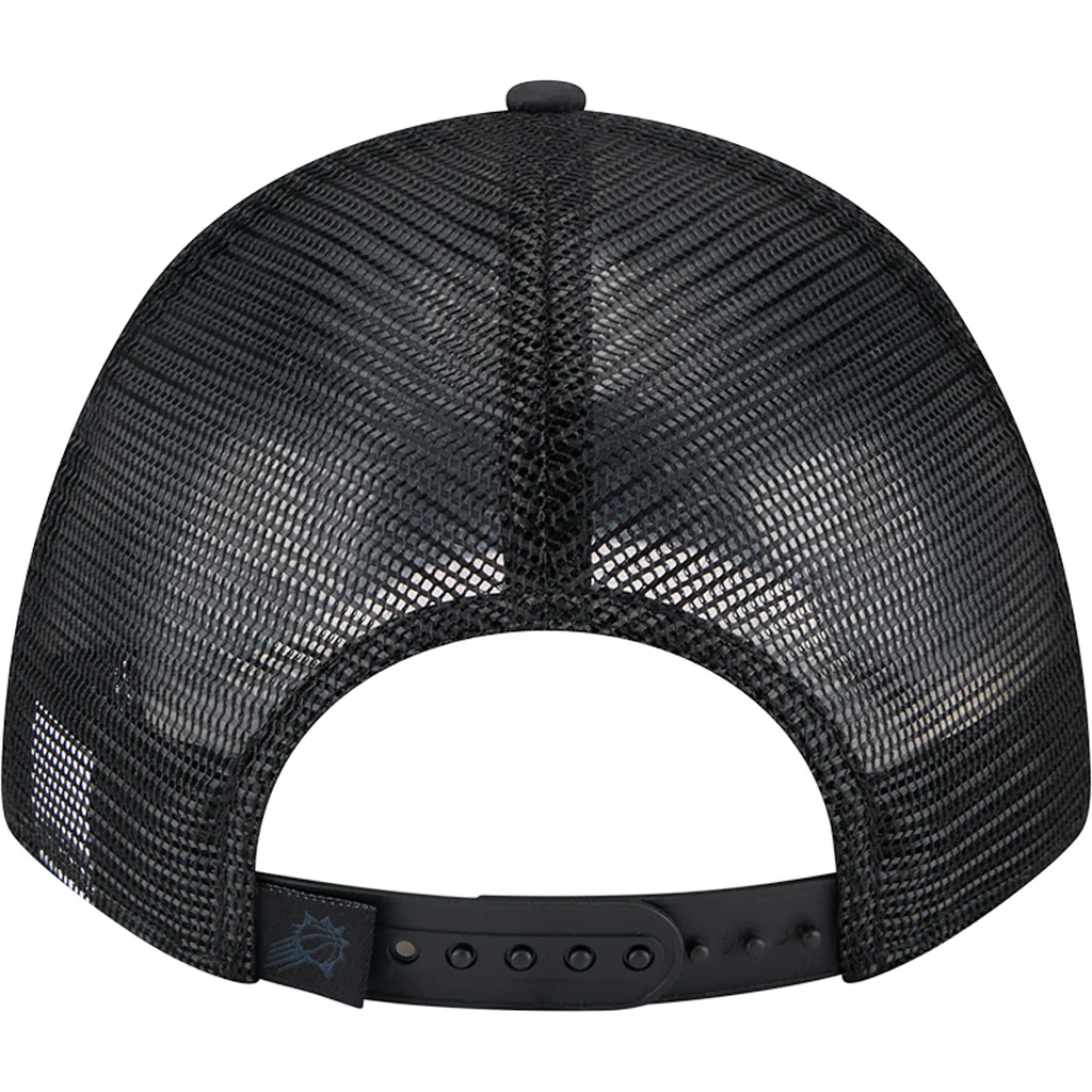 NBA Phoenix Suns New Era Minimalist 9FORTY M-Crown Snapback Trucker Hat - Black - Image 5