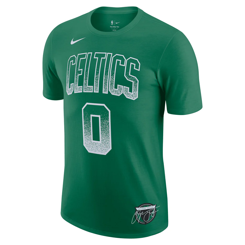 NBA Boston Celtics Jayson Tatum Nike 2025 Select Series Name & Number T-Shirt - Green - Image 2