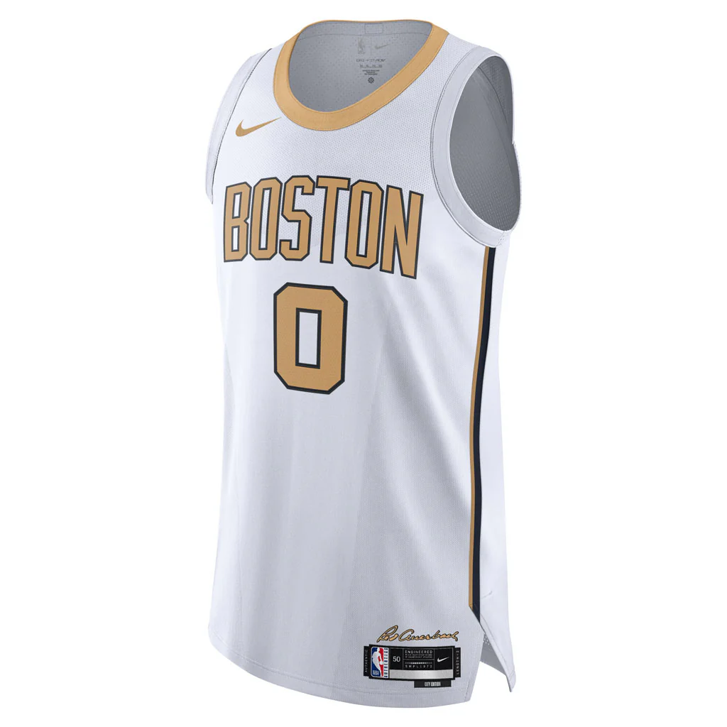NBA Boston Celtics Jayson Tatum Nike 2025-26 City Edition Authentic Jersey - White - Image 2