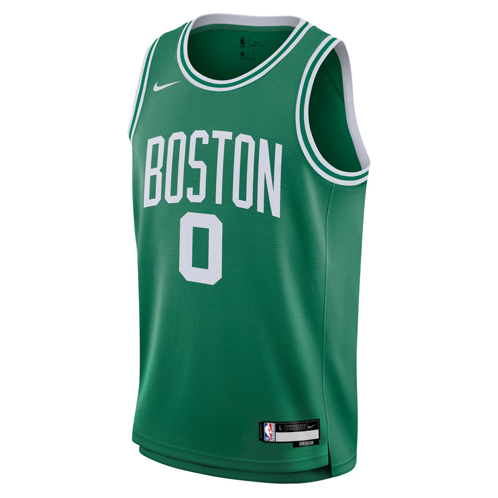 NBA Boston Celtics Jayson Tatum Youth Nike Icon Swingman Jersey - Green - Image 2