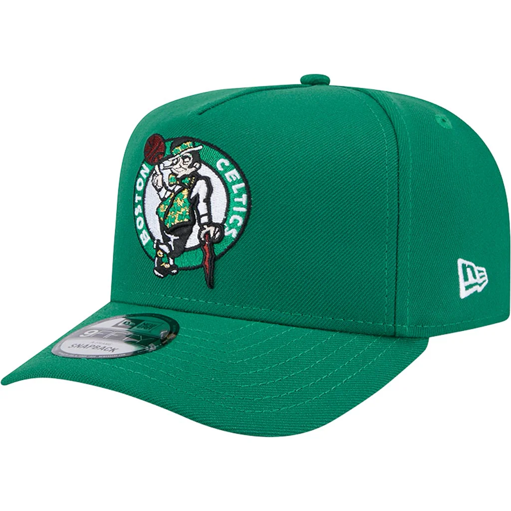 NBA Boston Celtics New Era OTC 9FIFTY A-Frame Snapback Hat - Green - Image 2