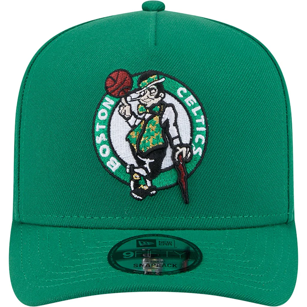 NBA Boston Celtics New Era OTC 9FIFTY A-Frame Snapback Hat - Green - Image 3