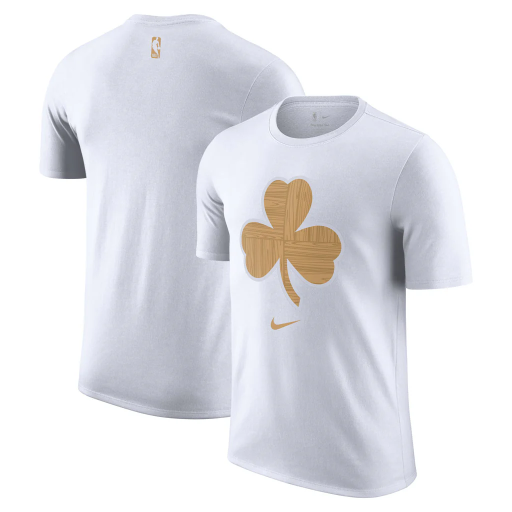 NBA Boston Celtics Nike 2025-26 City Edition Logo Essential T-Shirt - White