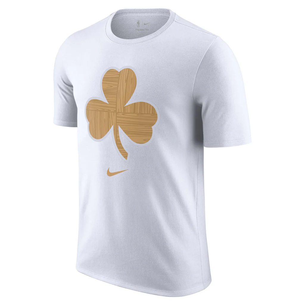 NBA Boston Celtics Nike 2025-26 City Edition Logo Essential T-Shirt - White - Image 2