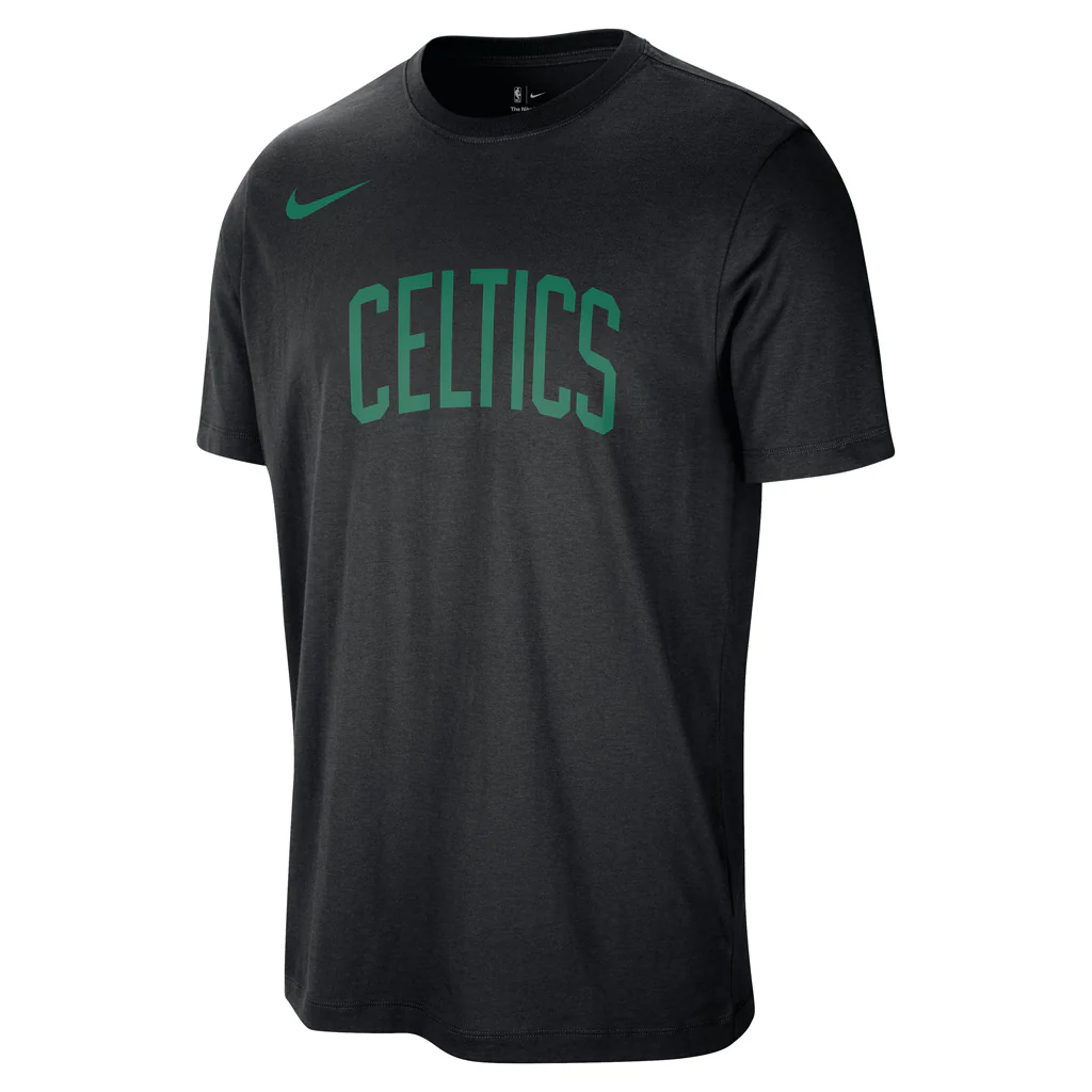NBA Boston Celtics Nike Essential Wordmark T-Shirt - Black - Image 2