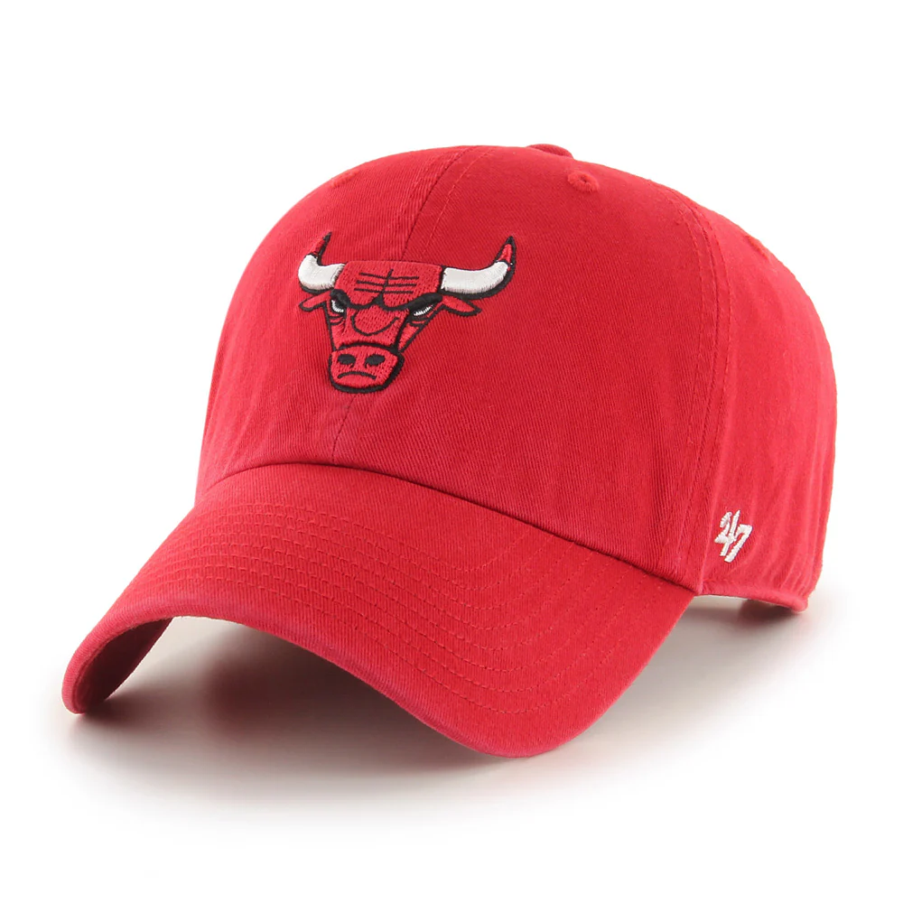 NBA Chicago Bulls '47 Logo Clean Up Adjustable Hat - Red