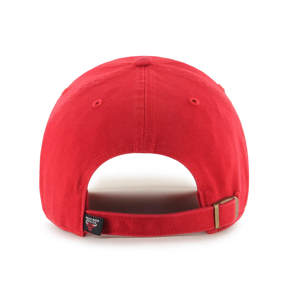 NBA Chicago Bulls '47 Logo Clean Up Adjustable Hat - Red - Image 2
