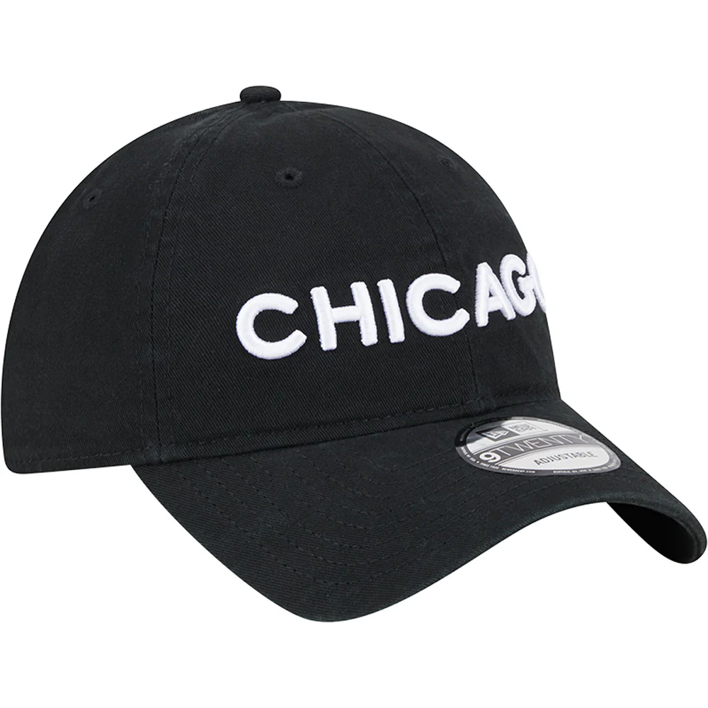 NBA Chicago Bulls New Era 2023/24 City Edition 9TWENTY Adjustable Hat - Black - Image 2