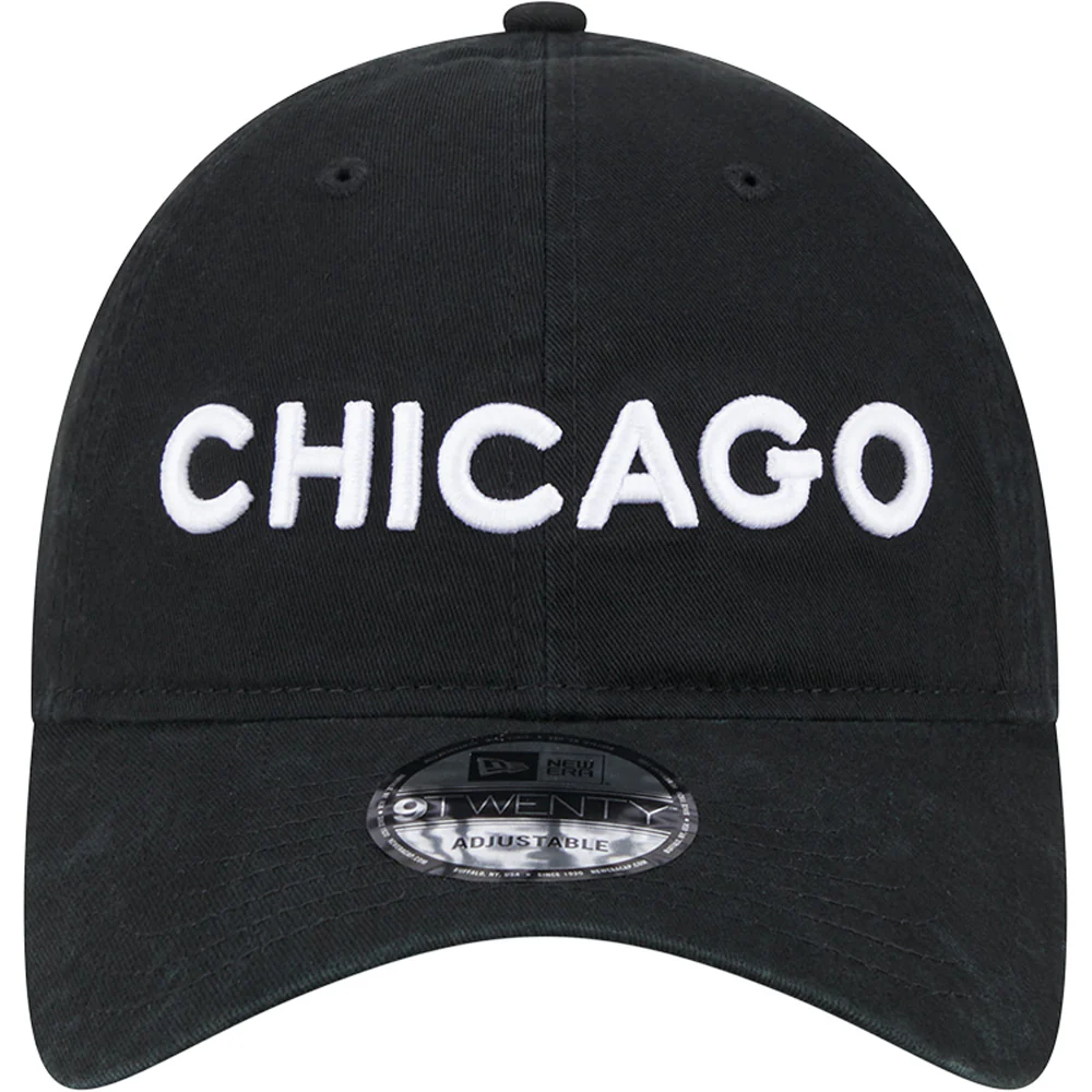 NBA Chicago Bulls New Era 2023/24 City Edition 9TWENTY Adjustable Hat - Black - Image 3