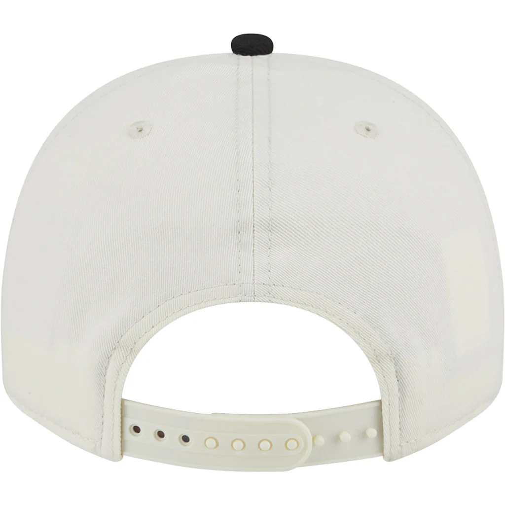 NBA Chicago Bulls New Era Chainstitch Two-Tone 9FIFTY A-Frame Snapback Hat - Cream - Image 4