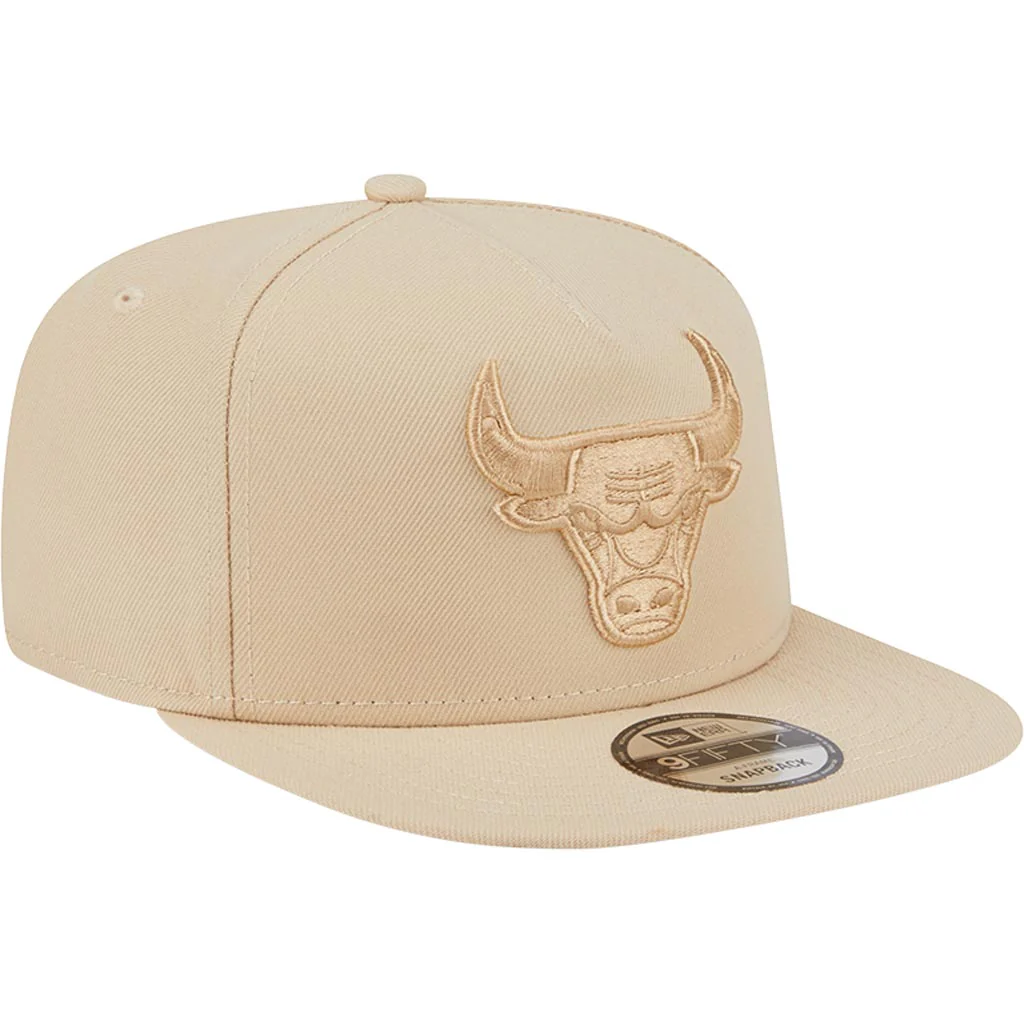 NBA Chicago Bulls New Era Dry Wood 9FIFTY A-Frame Snapback Hat - Tan - Image 2