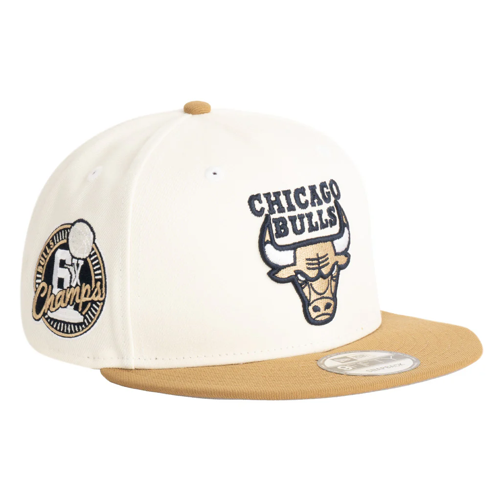 NBA Chicago Bulls New Era Harvester 9FIFTY Snapback Hat - Wheat - Image 2