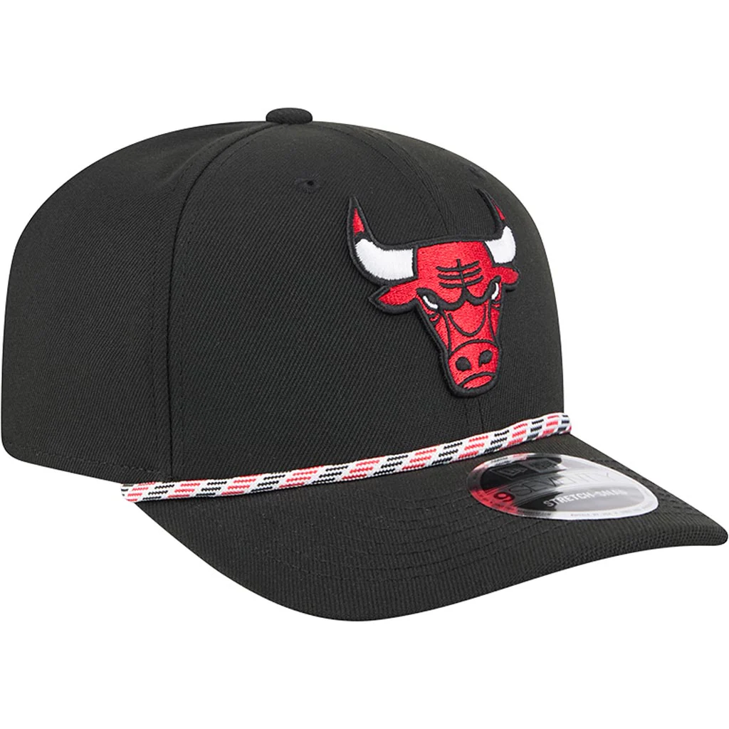 NBA Chicago Bulls New Era Multi Rope 9SEVENTY Stretch-Snapback Hat - Black - Image 2