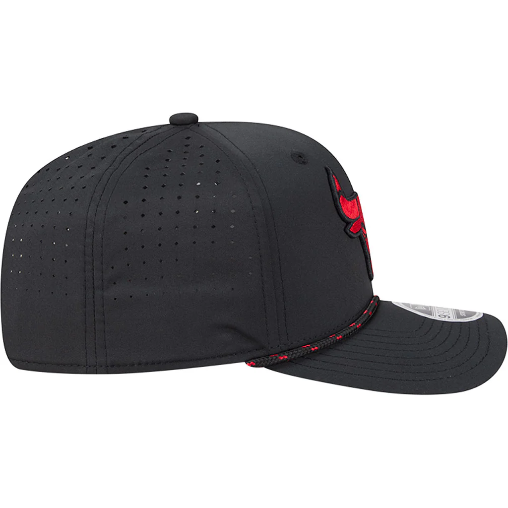 NBA Chicago Bulls New Era Sport 9SEVENTY Stretch Snap Hat - Black - Image 5