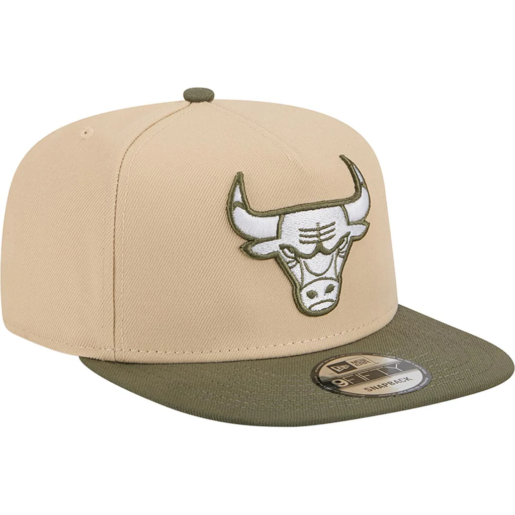 NBA Chicago Bulls New Era Two-Tone Drift Wood 9FIFTY A-Frame Snapback Hat - Tan - Image 2