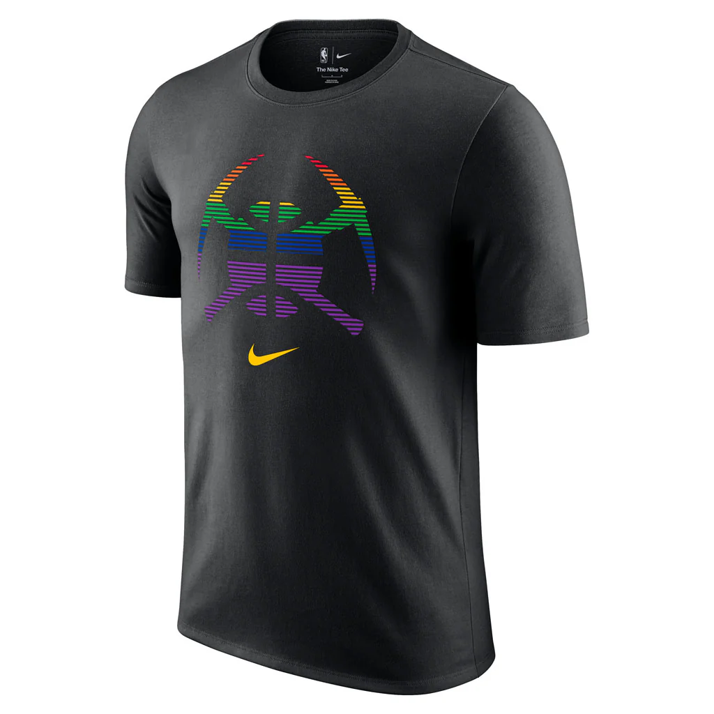NBA Denver Nuggets Nike 2025-26 City Edition Logo Essential T-Shirt - Black - Image 2